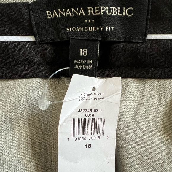 Banana Republic NEW Sloan Curvy Fit Trousers/Slacks In Heather Gray Size 18 NWT - Picture 11 of 12